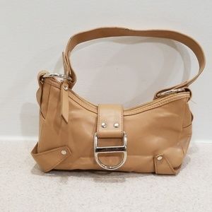 Giannini Genuine Faux Leather tan hobo handbag